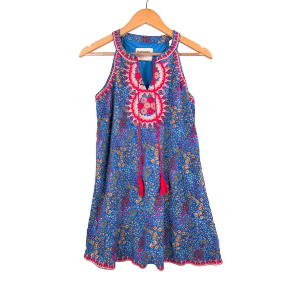 Savanna Jane Tops - Savanna Jane Perfectly Priscilla Tunic top‎ floral embroidered sz S